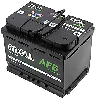 MOLL AGM Ersatz 12V 66AH 680A/EN AFB 86066 start/stop Starterbatterie 12V Autobatterie statt 59 Ah 60Ah 62Ah 64Ah