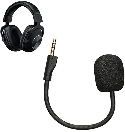 kwmobile Microphone de remplacement compatible avec Logitech G Pro X - Micro de rechange pour casque audio casque gaming - noir