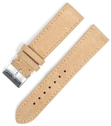 Waikub Cinturino per orologio in pelle scamosciata 18mm 20mm 22mm Cinturino con fibbia in acciaio inossidabile Uomo Donna Accessori per orologi