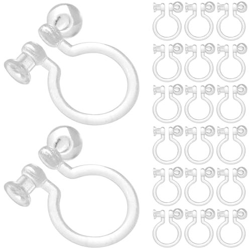 Holibanna 50 Stück Ohrclip-adapter Für Ohrclips Ohne Ohrloch Für Durchstochene Und Nicht Durchstochene Ohrclips