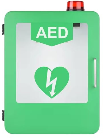 Tragbarer AED-Aufbewahrungsschrank Defibrillator-Erste-Hilfe-Set zur Wandmontage Ausgestattet mit Alarm-Notfall-Blitzlicht AED-Box-Set für die häusliche Krankenpflege