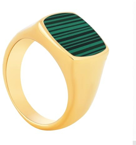 Akitsune Opul Ring | Design-Ring Frauen Herren Edelstahl Groß Minimalistisch Siegel