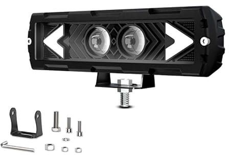 Chavisenty Barra a LED da 6 Pollici Barra LED da 120 W Luce da Fuoristrada Bianca Giallo Luce di Guida per Auto Camion ATV SUV RV Moto