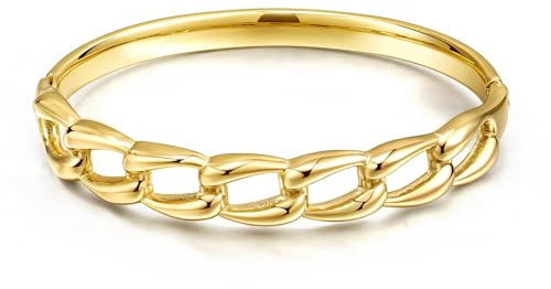 Joo&Rind Armreif Gold Kleeblatt Armband Damen Wasserfest 18K Vergoldet Edelstahl Armreifen Schmuck für Frauen Glück Geschenk für Geburtstag Muttertag Valentinstag