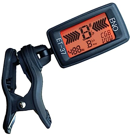 BESTonZON Et-37 Gitarrentuner Kompakt und Tragbar für Ukulele Zupfinstrumente Leicht Zu Lesen für Musiker