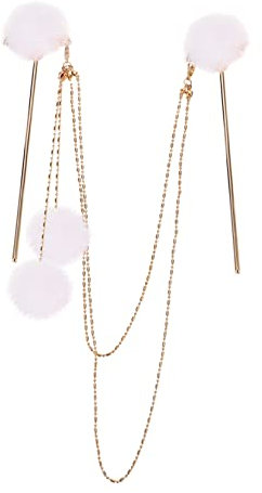 HONMEET Vintage Chinesische Haarnadel Doppelkette Haarstab Mit Quaste Haaraccessoire Für Frauen Hochzeiten Geburtstagsfeiern Aus Zinklegierung Klassisches Design