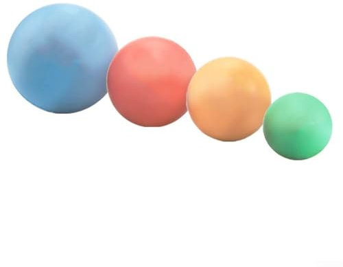 Finger gymnastikball, 5.5/6.5/7.5/9.5CM 4 Stücke Kunststoff-Griffball Eiförmige Griffbälle für Fingerübungen, stärkt die Handkraft, entlastet den Fingerdruck