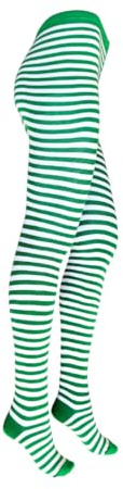 VEGATEKSA Damen Gestreifte Strumpfhose -aus Gekämmter Baumwolle–Oeko-Tex Standard 100 Zertifiziert- Hautfreundlich-Vielen Farben