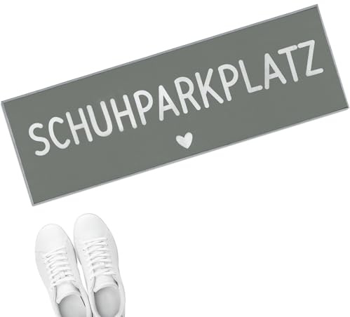 NCTNCX Schuhparkplatz Fußmatte, Lustige Fußmatten Haustür, 100 x 35.5cm Fußabtreter, Fußmatte außen wetterfest, Einfach zu säubern Haustür Fußmatten (Grau)