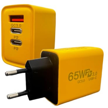 JD Brands EU 2 Pin to PD Travel Adapter Charger | European Wall Plug with 1 USB-A & 2 USB-C Ports | Fast Charging for iPhone, Samsung & Smartphones