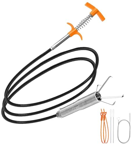 Strumento Per Tubi Da 160 cm, Rimuove Ostacoli Di Capelli Per Lavandino, Cucina, Bagno, Doccia, Water, Con Artiglio Flessibile