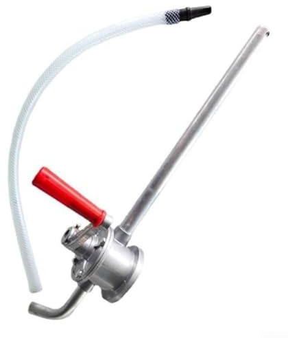Pompe à manivelle pour un transfert efficace d'huile et de carburant, capacité de 190 litres avec adaptateur réglable pour un ajustement facile