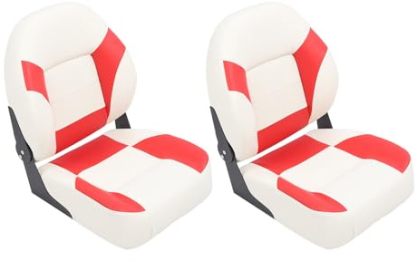 RiToEasysports Fällbart Båtsäte PVC-läder Båtkaptenssäte med Minnesskum 250 Lb Last Nedfällbart Ryggstöd för Användning Av Yachtponton Fiskebåtskapten