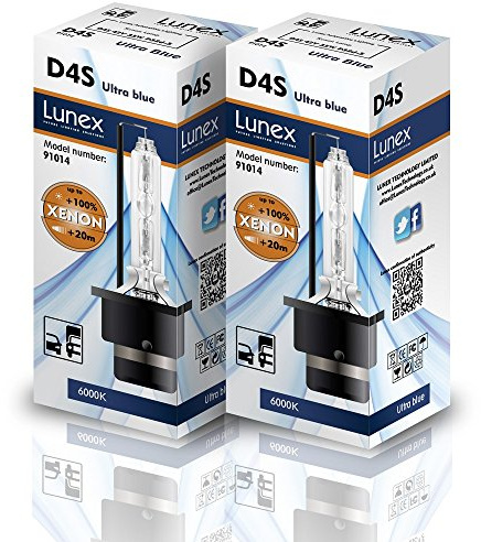 Lunex D4S Headlight Lamp Xenon Replacement Bulbs (6000K)