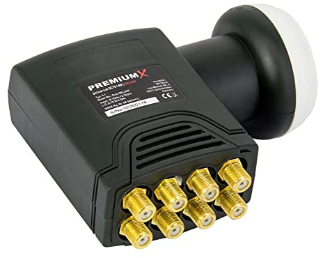 PremiumX DELUXE Octo LNB SAT for 8 participants Digital satellite signal converter DVB-S2 TV HD UHD 4K