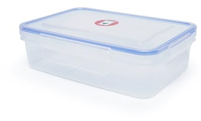 Clip Lock Lid Air Tight Rectangle Plastic Food Storage Container Lunch Box 500ml (1)