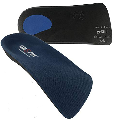 Orthotic Insoles for Plantar Fasciitis & Achilles Tendonitis | Arch Support for Flat Feet & Over-Pronation | Shock Absorbing Shoe Inserts for Men & Women | 1 Pair | 3/4 Length L