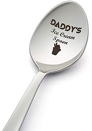 Daddy's ice cream Spoon Fathers day , Spoon for dad, Present for Ice Cream Lover - Crafted by LYF Collections