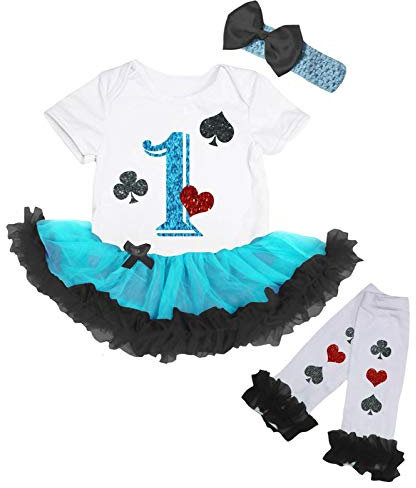 Petitebelle Card Nb-18m Beinstulpen für den 1. weißen Bodysuit, Blau/Schwarz Gr. 86, weiß