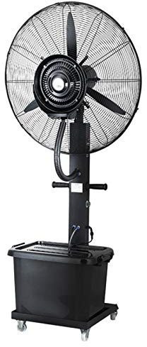 HLILY Ventilatore Nebulizzatore,Ventilatore Oscillante A Piantana con Umidificatore Base con Ruote,Ventilatore Industriale con Ventola Oscillante A Nebulizzatore d'Acqua,Telcomando,42L