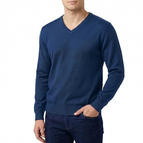 Castle Point Jersey Hombre 100% Algodón Punto Cuello Redondo o Pico Suave