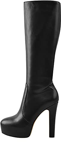 Only maker Plateau Langschaft Stiefel mit Blockabsatz