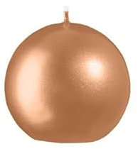 Kugelkerzen Caramel Karamell mit Metalleffekt (Metallic Matt), Ø 6 cm, 12 Stück