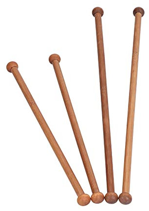 Cyrank Bannerstange, 2 Paar horizontale Fahnenstangen aus Holz, Makramee, gewebt, Gobelinstange, Mini-Bannerstange für Firmenflagge, Gebetsfahne, 31 cm und 23 cm