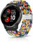 ZoRoll 20mm Bracelet pour Garmin Vivoactive 6/Vivoactive 5/vívomove Trend/Forerunner 165/Venu Sq 2/Sq 2 Music, Tressée Nylon Bracelet pour Garmin Venu 2 Plus/Venu Sq/Forerunner 245/645 - Arc-en-Ciel