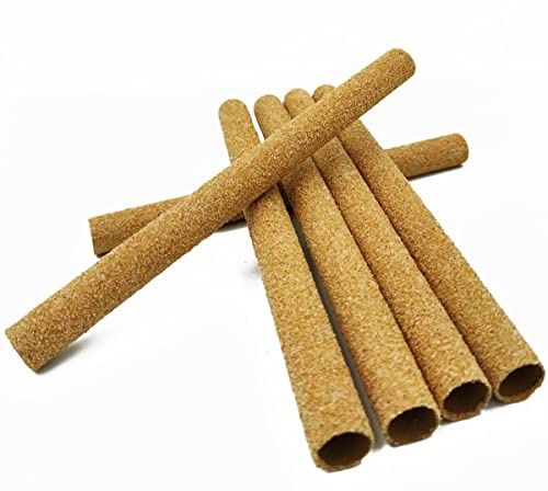 Docuuleuy 30pcs Sand Perch Covers for Birds, 7.5 x 0.43, Natural Wood Perch Platform Paw Grinding Stick for Parakeets, Canaries, Finches & Other Small Birds