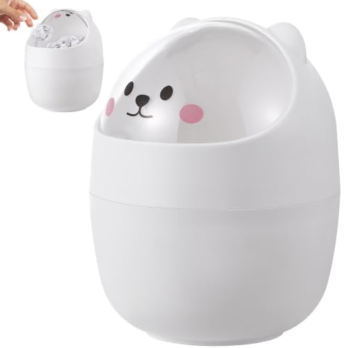 Homoyoyo Mini-Mülleimer mit Deckel Mülleimer Mini- Arbeitsplatte Abfalleimer für Büro Schlafzimmer