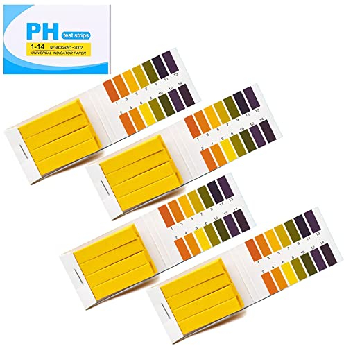 ILantule 320 Pièces Bandelette pH, Papier Test Extensif pour Eau d'Aquarium, Salive et Sol - pH 1-14