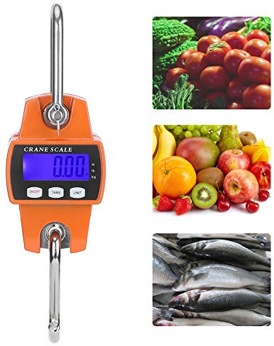 Restokki Digital Hanging Scale, 300KG Industrial Crane Scale, LCD Electronic Hook Hanging Weight Scale Heavy Duty for Large Luggage
