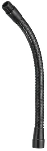 PATIKIL Bras de Microphone Flexible de 10 Pouces avec Col de Cygne, Tube D'Extension Universel en Métal de 5/8-27 Fileté pour Bricolage Multifonction, Noir