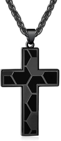 CheersLife Collar De Cruz De Baloncesto/Fútbol Para Niños Hombres, Regalos Primera Comunión Niños,Joyería Deportiva De Cadena Colgante De Acero Inoxidable Regalo Para Hombres - Navidad Cumpleaños