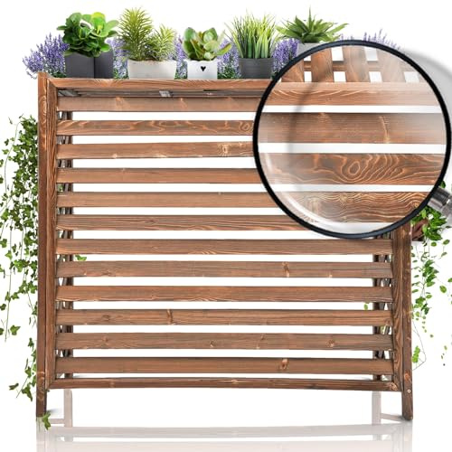 MMleYN Cubierta De Aire Acondicionado Soporte De Flores Independiente para Aire Acondicionado Cubierta De Aire Acondicionado para Exteriores Diseño De Contraventanas para Exteriores (Size : X-Large)