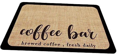 Ciieeo Kaffeemaschinenmatte PVC rutschfest Hitzebeständig 40x50cm Für Haushalt Bar Zubehör Barmatte Abwaschbar Flexibel Für Schreibtisch
