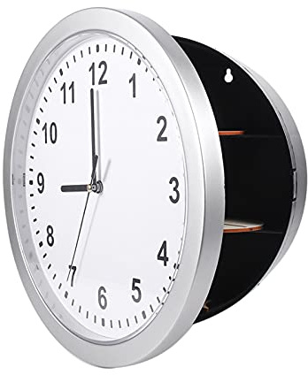 Horloge Murale Coffre-fort Boîte de Rangement pour Argent, Bijoux, Objets de Valeur, Stockage D'argent Liquide, Design Moderne, Compartiment Secret pour la Décoration de la