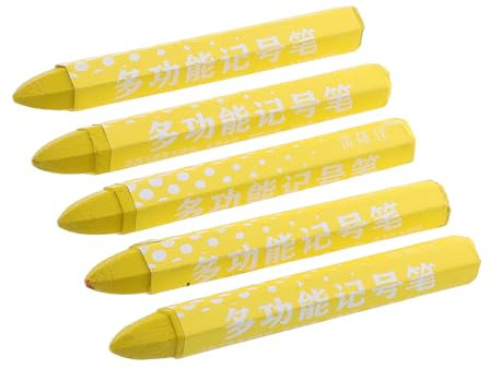 JUMPLAWN 5stücke Reifenmarkierungsstifte Buntstifte Farbe Kreide Gelb Buntstift Markierstift Marker Stift Reifen Auto Fahrrad Motorrad