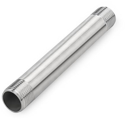 Accesorios de Tubería de Acero Inoxidable, 1 Piezas 200mm 1 pulgada Macho Rosca Tubo de Extensión de Acero Inoxidable, Tubería de Fundición de Pezón para Aire Agua Combustible