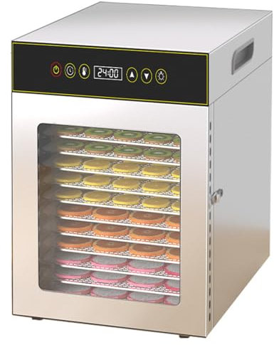 Deshidratador eléctrico de carne de 12 capas, deshidratador de frutas y verduras con 12 bandejas para aperitivos, verduras y carne.