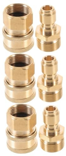 PRETYZOOM 3pairs Quick Release Hose Connector Adapter Garden Hose Attachment Fitting for Water Pipe Coupler for Outdoor Sprinkler Use