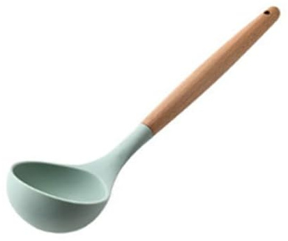 Silicone Soup Ladle 30.2cm 11.89in Heat Resistant Non Stick Seamless Rubber Kitchen Deep Serving Spoon Silicone Ladle for Cooking Serving Soup Chili Gravy