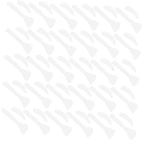 VALICLUD 100 piezas Cucharas Cosméticas Reutilizables Blancas para Aplicar Crema Facial y de Herramientas Multipropósito para Cuidado y Maquillaje