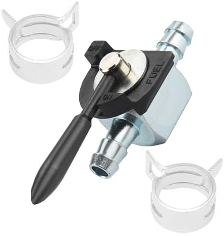 Oxtxuzdm Valvole di intercettazione dei combustibili in linea del metallo robusto portatile 1/4 di pollice con le fascette stringitubo per le applicazioni del motore diesel delle benzine Le valvole di
