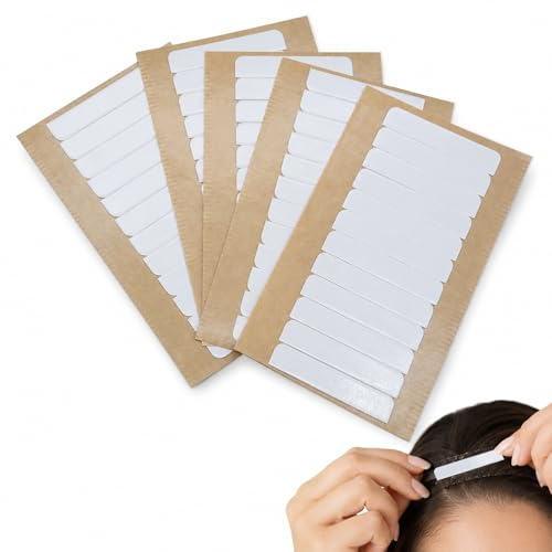 60 Tabs Double Sided Hair Extension Tape – 4cm x 0.8cm Clear Adhesive Tape for Hair Extensions, Wefts & Toupee – Up to 3 Months Hold – Professional Salon Use