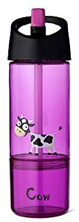 Carl Oscar Kinder-Snack-Trink-Flasche für den Sport oder Schule Flasche 0,3 l und kleines Fach 0,15 l