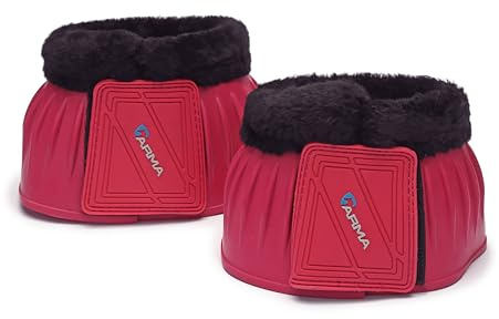 Shires Över räckhåll/fleece trim stövlar-134F, rosa svart päls, full