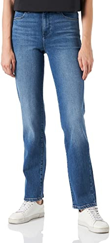 Wrangler raka jeans för kvinnor, Luftblå, 34W / 32L