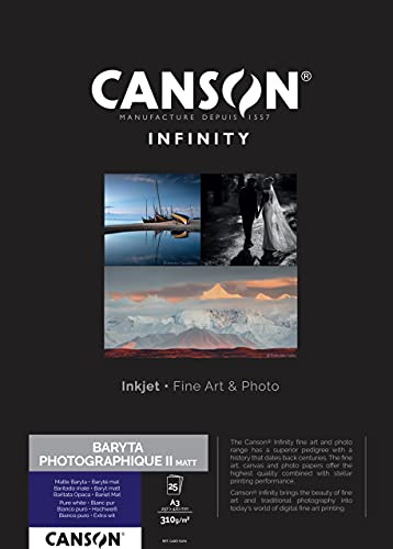 Canson Infinity Baryta Matt Matte 310 g Box A3 25H